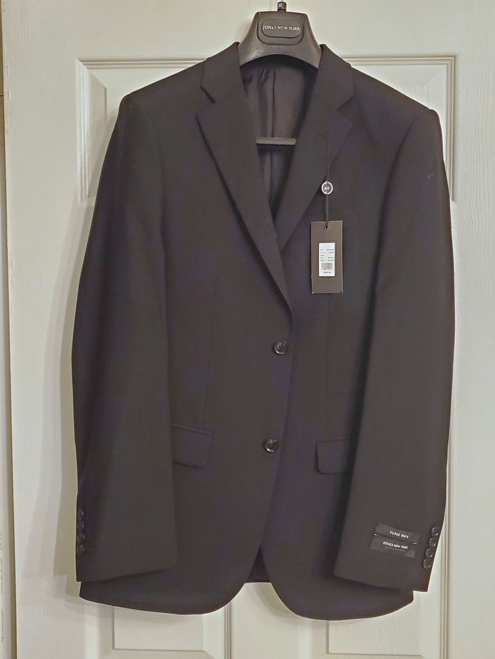 Jones New York Men's Black Two-Button Sport Coat
